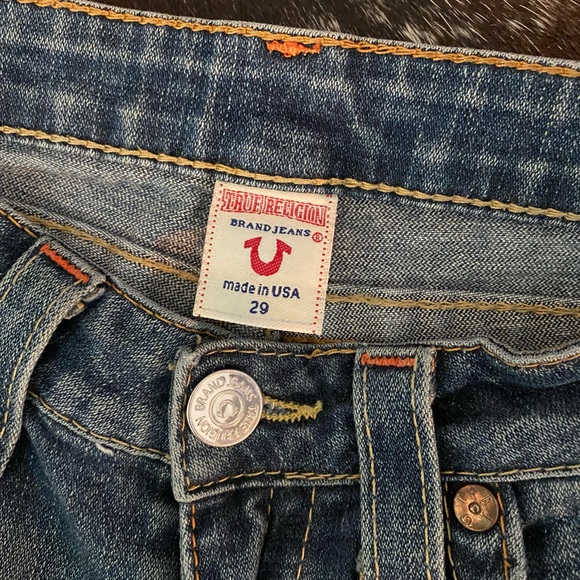 Joey TRUE RELIGION Flare Rare Jeans 29 Buddha EuC Flap pocket - Picture 10 of 10